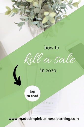 How to Quickly Kill a Sale